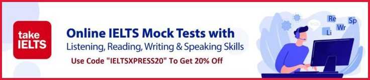 takeielts mock test 20 percent off promocode ieltsxpress20