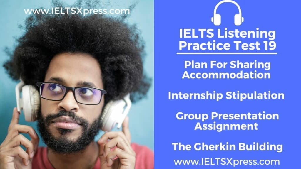 Practice plan for sharing accommodation IELTS Listening Test 19