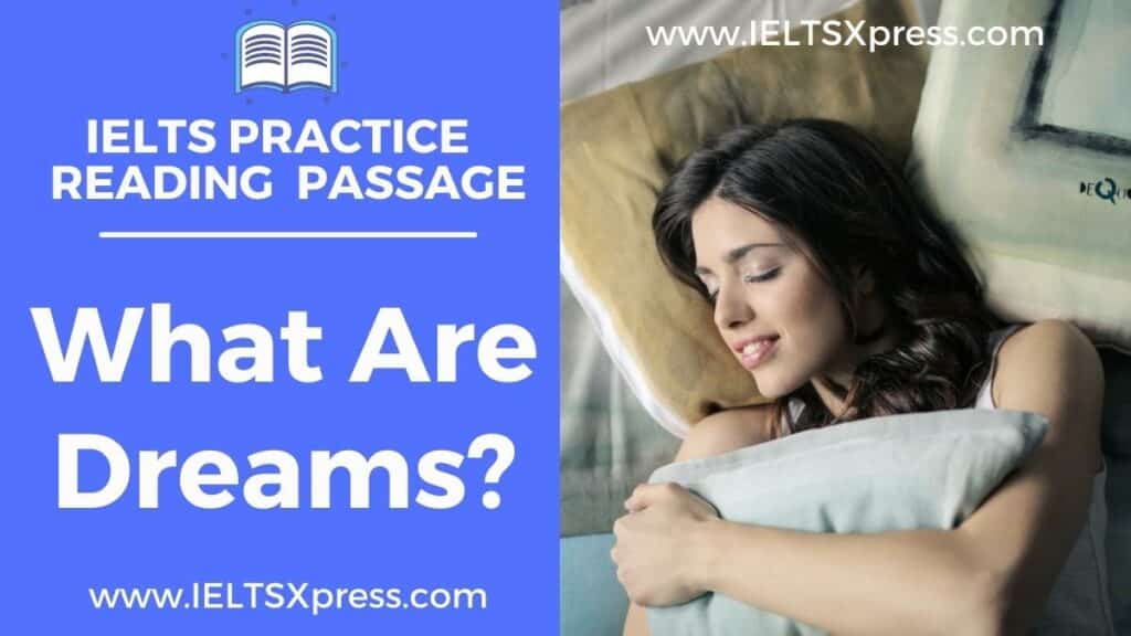what are dreams ielts reading passage answers