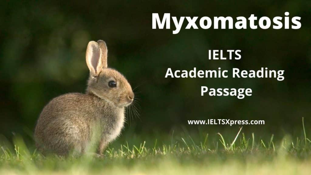 Myxomatosis ielts reading passage answers