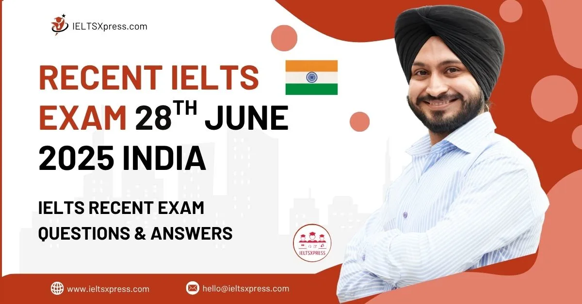 RECENT IELTS EXAM 28 June 2025 INDIA