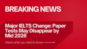 IELTS paper test ending